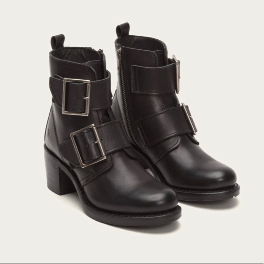 Never Worn! Frye Sabrina Double Buckle Boots